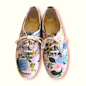 Keds Rifle Paper pink floral shoes 6.5 W
